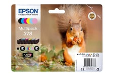 Epson Multipack 378 - 6-pack - svart, gul, cyan, magenta, ljus magenta, ljus cyan - original - bläckpatron