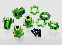 Traxxas 5353G Hjulnav & Mutter 17mm Aluminium Grön (4)