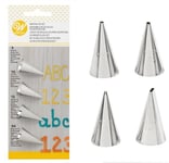 Wilton Writing Tip Set of 4 #3, #55, #13 & #44 Piping Nozzles  Cake Decorating