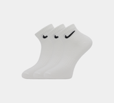 3 Pairs NIKE Logo Sports Ankle & No Show Socks Unisex-Black White Grey Size S-XL