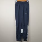 ADIDAS Tracksuit Trousers Mens XS Blue Shell Suit 100% Nylon Mesh Lined NEW