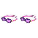 Speedo Unisex Kids Child Futura Classic Swimming Goggles, Ecstatic Pink/Violet, One Size (Pack of 2)