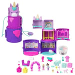 ​Polly Pocket Spin 'n Surprise Birthday, Unicorn Theme, 3 Floors, 25 Accessories (Includes 2 Micro Dolls), Great Gift for Ages 4 Years Old & Up, HHJ11
