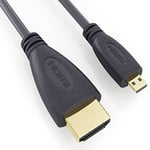 3M / 10FT High Speed Micro HDMI (Type D) to HDMI (Type A) - Lead for Connecting SONY DSC-HX300 Camera to TV, HDTV, LCD, Plasma, Monitor with HDMI Port - Premium Gold Quality Cable - Audio & Video - Supports 3D, 4K, 1440p, 1080p DragonTrading®