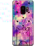 Samsung Galaxy S9 Transparent Mobilskal Katt på moln
