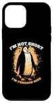 Coque pour iPhone 12 mini conception drôle de taille de pingouin pour les petites