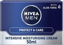 NIVEA MEN Intensive Moisturising Face Cream Protect & Care Pack of 3 (3 x 50 ml