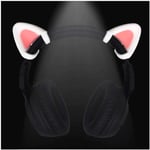 sciuU Decorative Cute Pink Cat Ears for Headphones, Decoration compatible with Headset HypreX Cloud/Cloud II/Cloud Flight, Lovely Kitty Adjustable Attachment Straps for Vedio Live Gaming Headsets