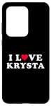 Coque pour Galaxy S20 Ultra J'aime Krysta, nom correspondant à la petite amie et au petit ami Krysta