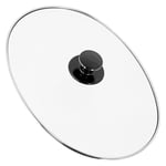 Glass Lid for COOKWORKS Slow Cooker Large Oval & Knob Handle 250mm x 330mm