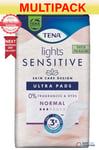 128 x TENA Lights Sensitive Ultra Normal Incontinence Pads - 8 Pack of 16