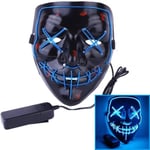 Molyqiu® Halloween Mask LED Light Purge Mask för alla helgons dag Festival Grimase Jul Cosplay Halloween Kostym - Blå