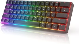 HKKB GK61 Mechanical Gaming Keyboard 60 Percent | 61 RGB Rainbow LED Backlit Pr