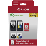 Canon PG560 Black CL561 Colour Ink Cartridge Photo Value Pack For PIXMA TS5350