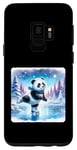 Coque pour Galaxy S9 Panda Patin à roulettes sur le lac gelé