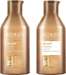 Redken | All Soft | Shampoo & Conditioner Duo Set| for Dry Hair | Argan Oil |