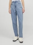 JackandJones Ljusblå stentvättade mom jeans (Light Blue Denim,31/32)