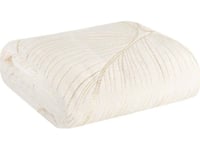 Eurofirany Limited Collection Blanca4 Mjuk Och Fin Pläd Med Stort Näckros-Mönster, 150X200 Cm, Färg: Vit/Guld