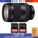 Sony FE 24-240mm f/3.5-6.3 OSS + 2 SanDisk 128GB UHS-II 300 MB/s + Guide PDF 20 techniques pour réussir vos photos
