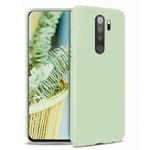 YaMiDe Liquid Silicone Case for Xiaomi Redmi Note 8 Pro, with [Screen Protector], Anti-fingerprint Silicone Shockproof Gel Rubber Case Cover Green