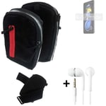 Shoulder bag / holster + earphones for Xiaomi Redmi Note 11T Pro+ Belt Pouch Cas