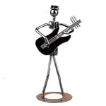 HUHAA 5.1"métal Musicien Guitare Joueur Statue Instrument de Musique Guitare Figurine Maison café comptoir Bureau Livre étagère décor
