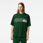 T-shirt homme Lacoste oversize fit imprimé inspiration tennis Taille 4XL Vert Sapin