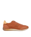 Lacoste Mens Angular Trainers in Brown Leather (archived) - Size UK 9