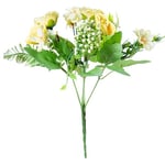 DRW Lot de 12 Bouquets de Fleurs en Polyester Jaune 1 x 1 x 27 cm