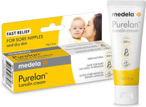 Medela Purelan 37g Lanolin Nipple Cream - Fast Relief for Sore Nipples & Dry