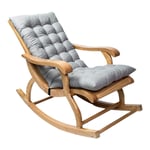 Rocking Chair Cushions, Sun Lounger Cushion Pads, Lounge Chair Cushions Thicken Lengthen Folding Wicker Chair pads Patio Furniture Overstuffed Bench Cushion 120*50cm (2PCS-Grey)