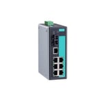 MOXA Industrial Unmanaged Ethernet Switch with 6 10/100BaseT(X) Ports, 2 Multi-Mode 100BaseFX Ports, SC Connector, -40 to 75°C