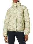 Amazon Essentials Women's Relaxed Fit Mock-Neck Short Puffer Jacket (Available in Plus Size) (Previously Daily Ritual), Olive Speckled Print, M