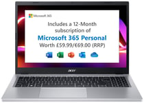 Acer Aspire 3 15.6in 4GB 128GB Laptop + Microsoft 365 Bundle