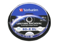 Verbatim M-Disc - 10 x BD-R DL - 50 GB 6x - blekkstråleskrivbar overflate - spindel