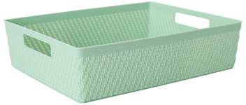 Förvaringskorg plast 32,5x25 cm grön