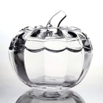 ZWB Glass Fruit Bowl Cover Pumpkin Fruit Bowl with Dried Fruit Plate Can Store Candy/Fruit/Dried Fruit, Etc, Suitable for Birthday/Valentine/Christmas/Wedding/Club/Bar