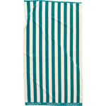 Gant Home Block Stripe Strandhåndkle 100x180 cm, Ocean Turquosie Organisk bomull