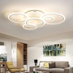 LED Taklampa Cirkel Ring Vit Modern 90cm Dimbar