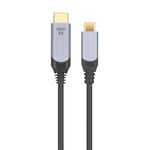 NÖRDIC 15 m kabel USB-C til HDMI 2.1 8K30Hz 4K120Hz 48Gbps HDR Kompatibel med Thunderbolt 4 og 3