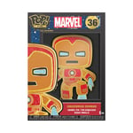 Loungefly POP! Large Enamel Pin MARVEL: GINGERBREAD - Iron Man - IRON MAN - Marvel Comics Enamel Pins - Cute Collectable Novelty Brooch - for Backpacks & Bags - Gift Idea - Comic Books Fans