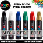 Uni Posca Pc-17k Paint Markers Large Chisel Tip - 10 Colours - Buy 4, Pay For 3