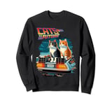 Pop Culture Parody Cats To The Future Funny 80s 90s Cats Sweatshirt