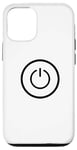 Coque pour iPhone 12/12 Pro Bouton marche/arrêt pour lecteur d'icône d'alimentation
