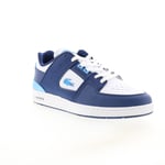 Lacoste Court Cage 124 1 SMA Mens Blue Leather Lifestyle Trainers Shoes