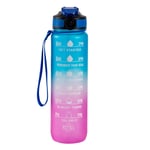 The Hollywood Motivational Bottle Blue and Pink 1 liter