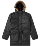 Fred Perry Padded Waxed Cotton Water Resistant Hooded Mens Parka Jacket Large