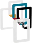 LK FUGA Choice Design ramme 1½ modul, frostet inkl. 6 farver