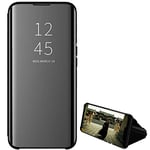 Hülle® Plating Flip Mirror Case Compatible for Samsung Galaxy M31 (Black)
