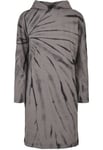 Urban Classics Batikfärgad oversize klänning med huva (Svart/asfalt,XXL)